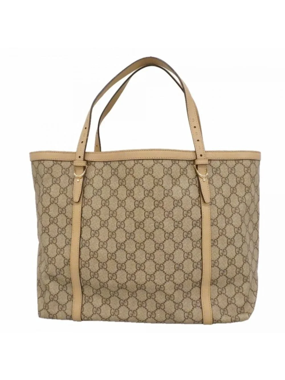 Gucci Tote GG Supreme Brown Gold